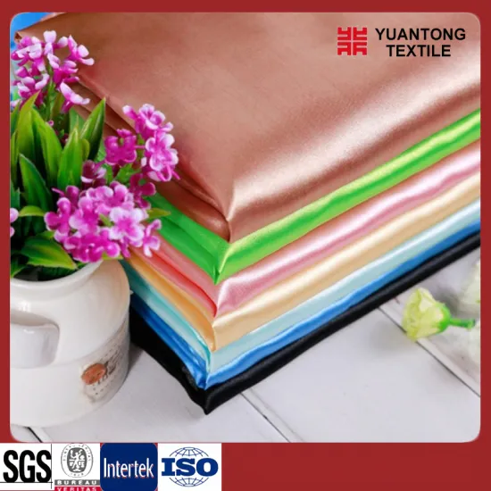 100% Polyester Colorful Cheap Satin Fabric
