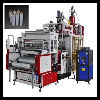 High efficiency double layer stretch film extruder machine