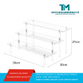 Elegante riser acrílico personalizado com 3 camadas para cosméticos