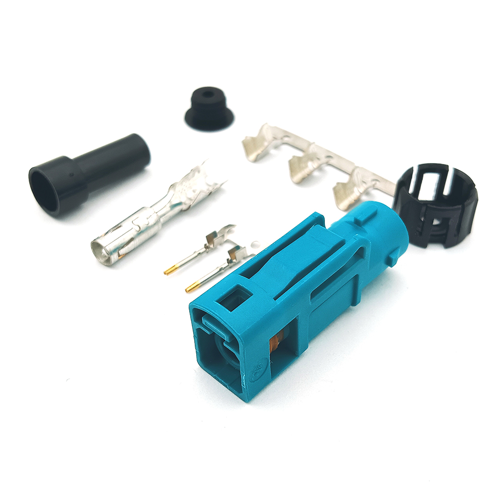 Single Straight Waterproof Fakra Female Cable Connector