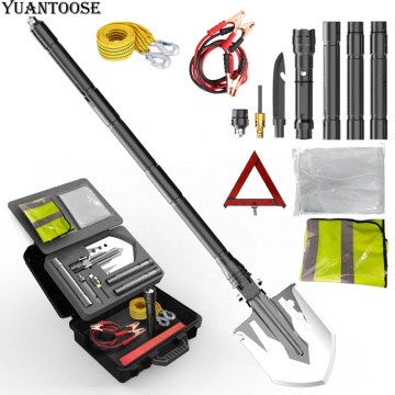Hot Sale 10-in-1 Outdoor Survival Shovel Emergency Tool Kit for Cars