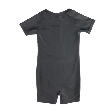 Customizable UPF 50+ Sun Protective Short Sleeve One-Piece Swimwear for Boys with Back Zip