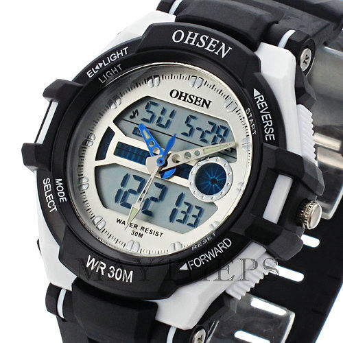 Ohsen Silicone Waterproof Swimming Watches Digital With Backlight