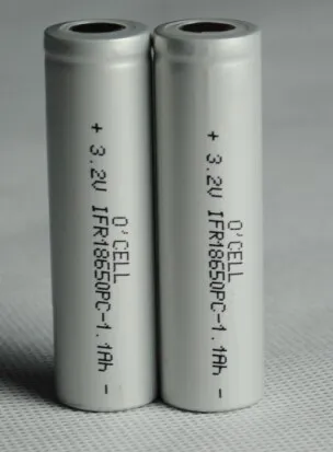 High Rate 3.2 Volt 1100mAh (45C) LiFePO4 18650 Battery