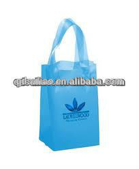 blue flexi-loop handle carrier plastic bag soft loop handle poly bag