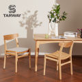 High Quality Home Furniture Solid Wood Frame Cushion Seat Oak Wooden Dining Chair