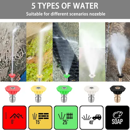 Pressure Washer Nozzle Tips 1/4" Quick Connector