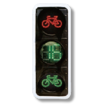 Red Green Bicycle Countdown Luzes de sinal de veículo não motor