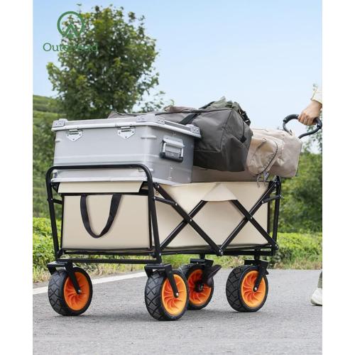 Folding Wagon with Telescoping Handle Outerlead Outdoor Wagon Garden Cart with Folding Table Manufactory