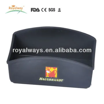 Black Acrylic/Plastic reusable Coaster Holder, Napkin holder
