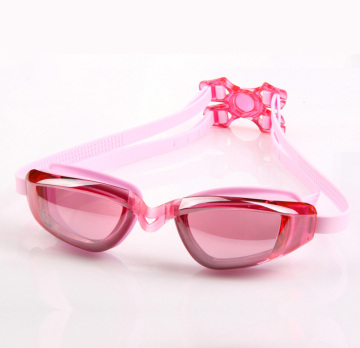 Custom Logo Swim Goggles with Anti-Fog UV Protection and Colorful Lenses