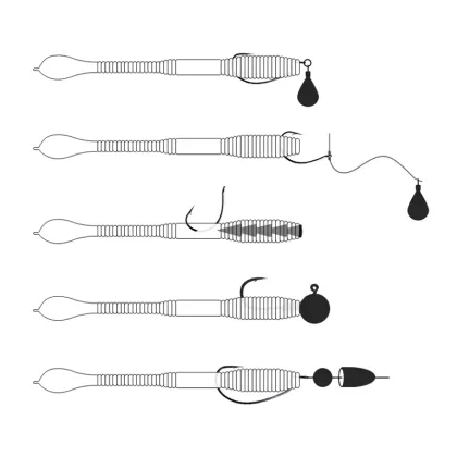 2.1G Soft Tail Fishing Lure - Long Soft Bait