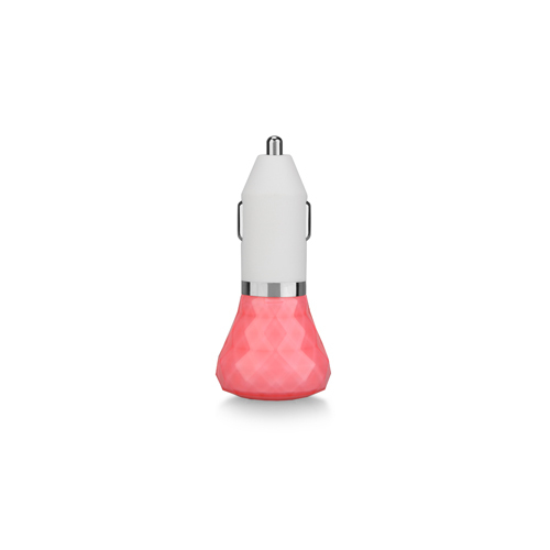 Pinky color usb car adapter