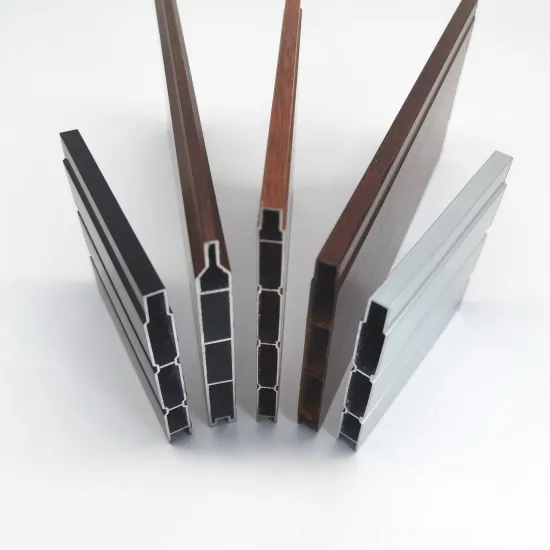 Aluminum Profiles with Wooden Grain and Anodized Finishes for Door Covering Plates