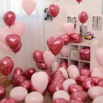 Hurtowe chromowane walentynki balony sercowe