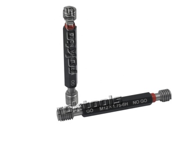 ROKTOOLS DIN 13 M12x0.75 Metric Thread Gauge Plug - Go and No-Go