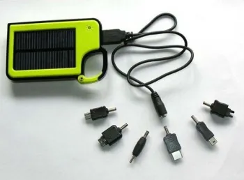 Flexible Mobile Phone Solar Portable Cell Charger With Ce, Rohs And 5pcs Connectors