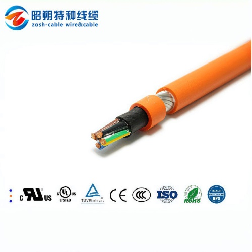 Cable de control blindado específico para robot con funda de PUR