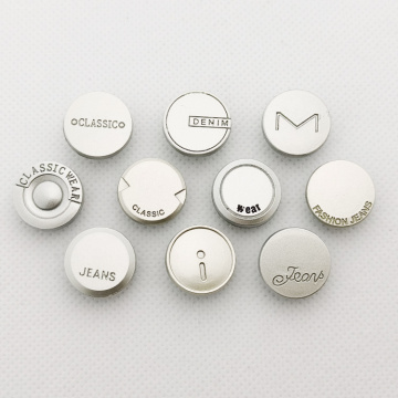 Customize Matte Silver Plated Jeans Buttons with Fast Delivery - Perfect for Your Denim Brand Logo