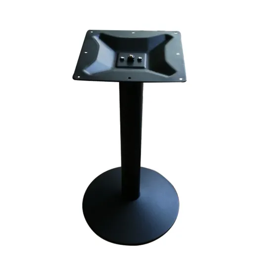 Round Base Black Cast Iron Coffee Table Base