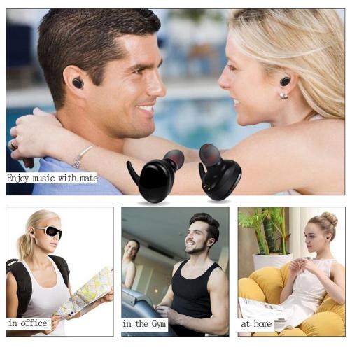 V5.0 Wireless double bluetooth headset noise reduction