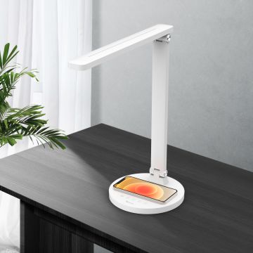 Lampada da tavolo a LED a LED a LED pieghevole con ricarica wireless e porta USB