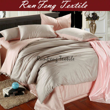 TENCEL BEDDING SET LUXURY SOFT FEEL LENZING CERTIFICATION(pink/grey)