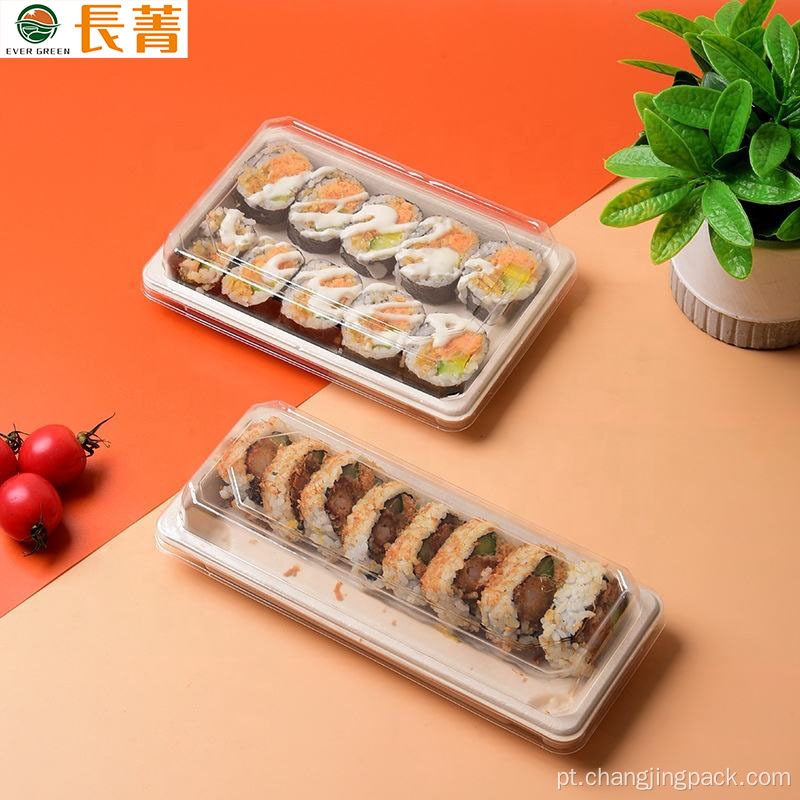 100% compostável biodegradável Sushi Bandeja de alimentos recipiente