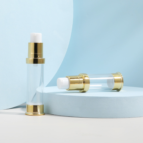 Golden Cap Cosmetic Airless Pump Bottle