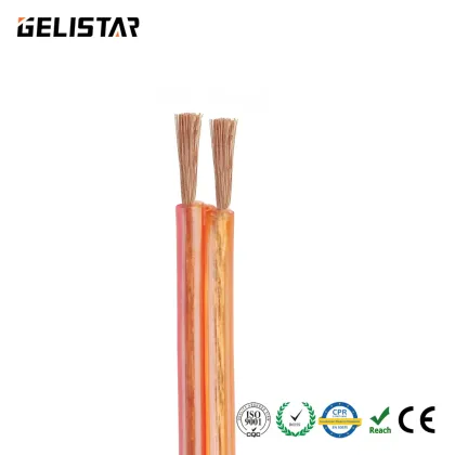 Royal Knight 300# Transparent Speaker Cable - 2 Core Audio Video Wire