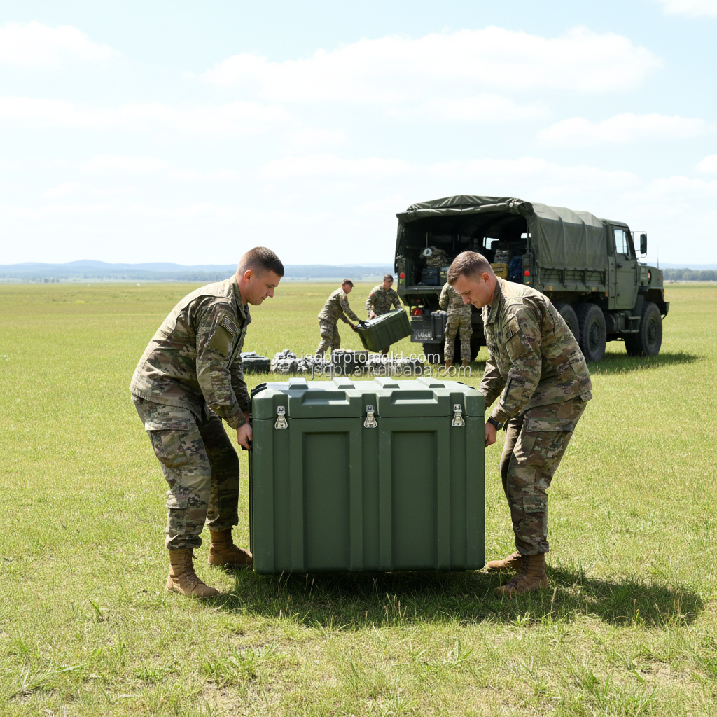 Caja de transporte a prueba de golpes y polvo para aviación militar