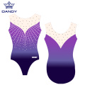 Ombre rhinestones girls dance wear