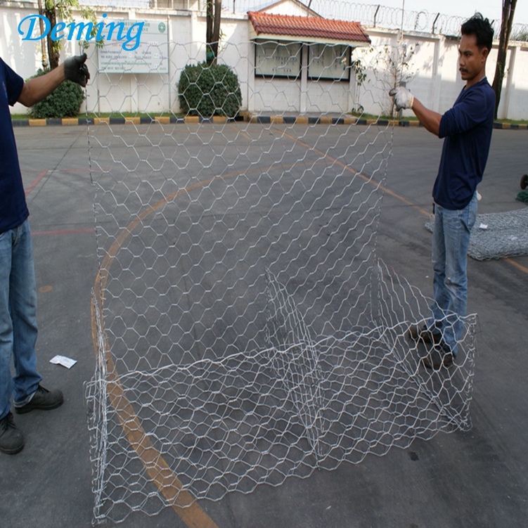 2*1*1m hexagonal woven wire mesh gabion box