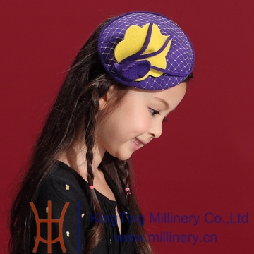 Kids New Design Wool Fascinators/Headpieces With Net