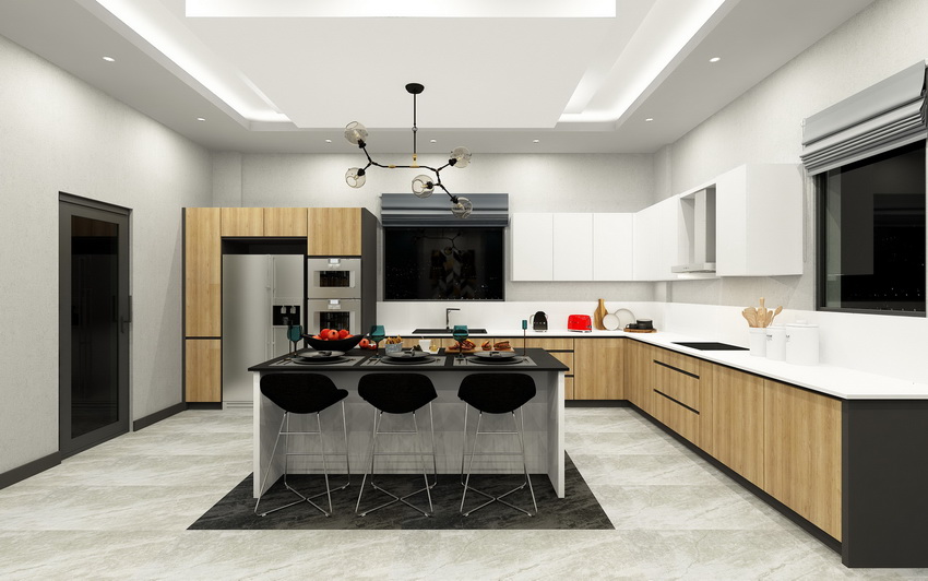 kitchen island table with seating（1）