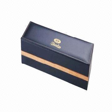 Wooden Boxes, Logo Golden Stamping, Measures 23.2 x 8 x 6.2cm