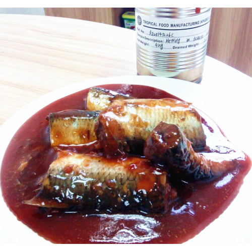 Ikan Herring Kaleng dalam Saus Tomat dengan Minyak