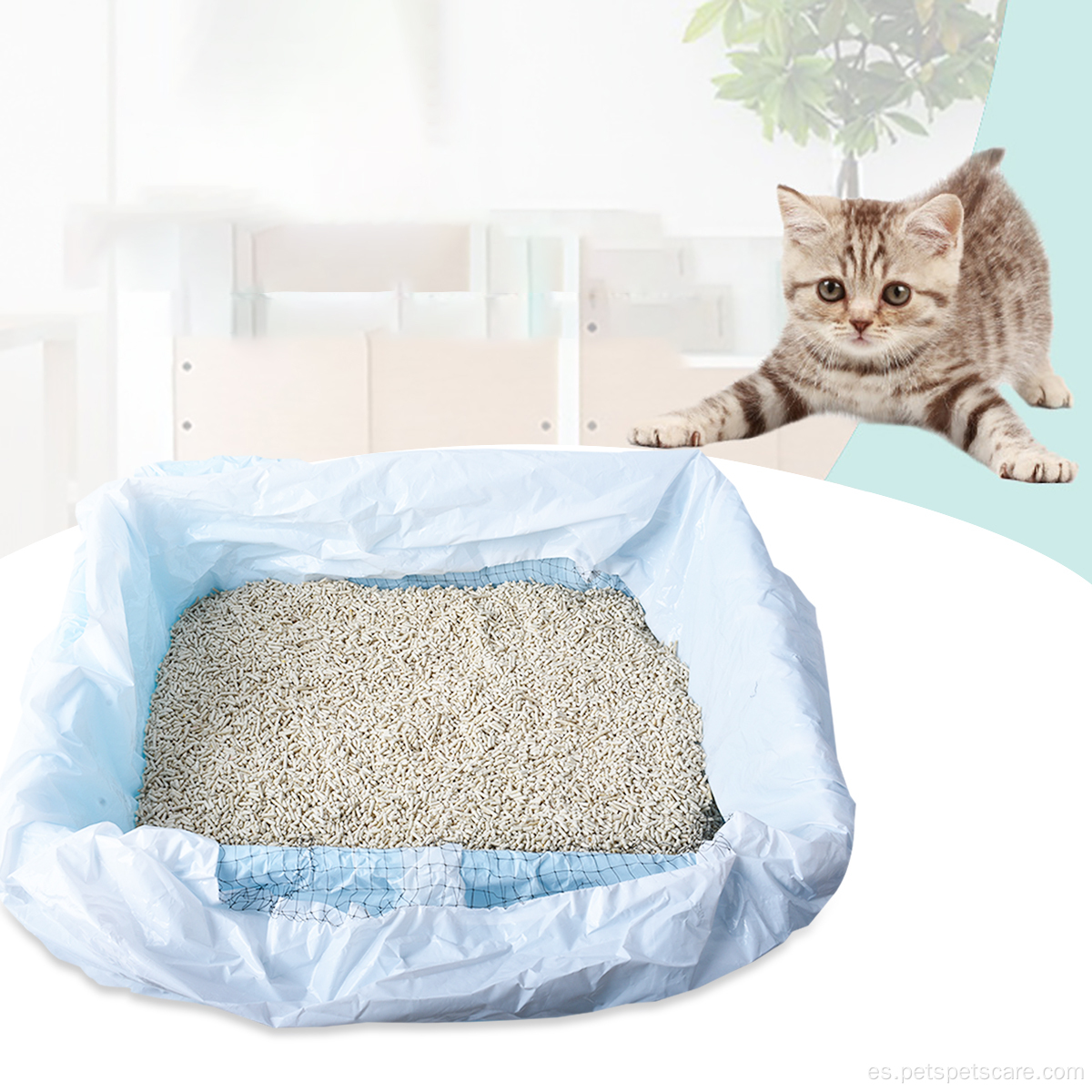 Caja de arena para gatos liner productos de limpieza para mascotas