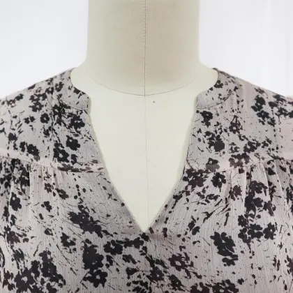 lady long casual fashion printed chiffon dress