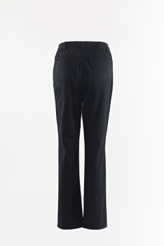 Ladies solid navy straight trousers
