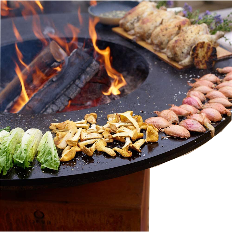Corten Metal Outdoor Fire Pit Bbq 그릴, 고품질 Corten Metal