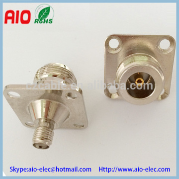flange panel N female to SMA female adaptor connector