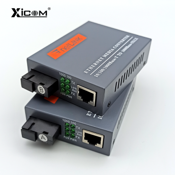 Gigabit Fiber Switch with 1 Fiber Port, 1 LAN Port, SC Connector, Single Mode, Simplex, 10/100/1000M Ethernet PCBA Board