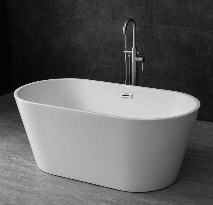 Modern Design Freestanding White Acrylic Bathtub Tubs