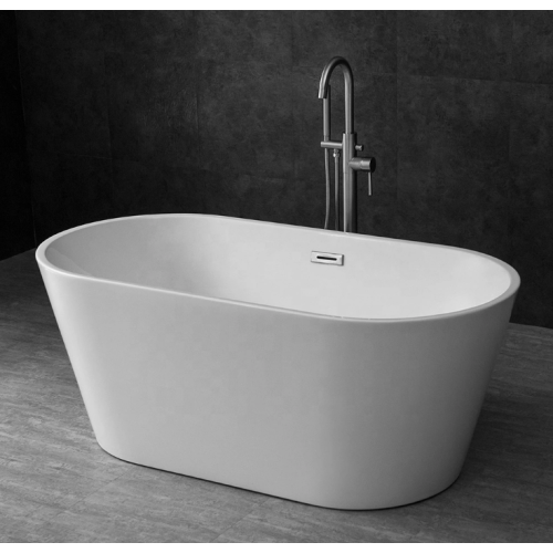 Black Freestanding White Acrylic Bathtub Tubs