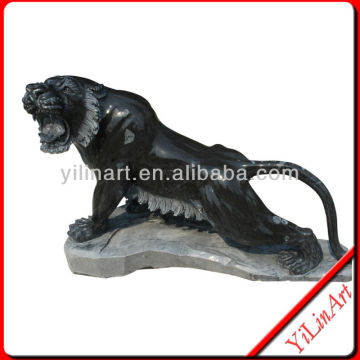 Black Marble Walking Lion Statue YL-D251