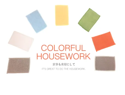 Magic cleaning microfiber terry cloth with sponge pad