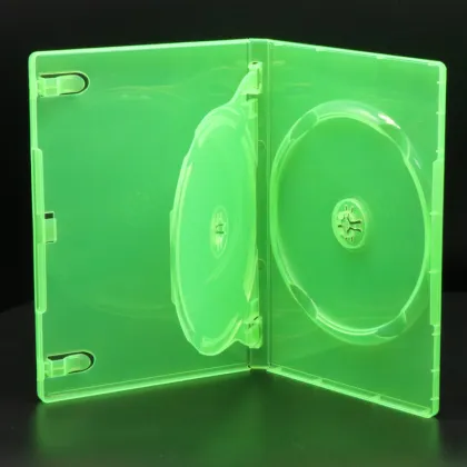 SUNSHING XBOX Green Video Game Box Pkastic Double discs XBOX 360 Game Case With 1 traY