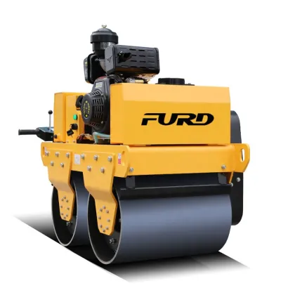 Hand push human drive 450mm single drum mini case road roller FYL-S600C
