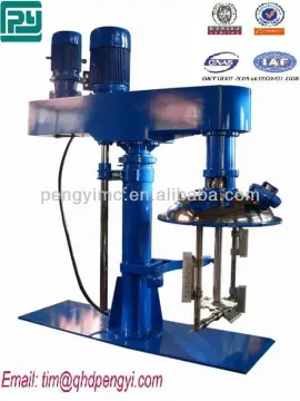 Vacuum double shaft mixer and disperser